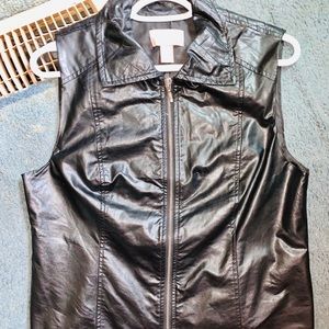 Chico’s leather vest